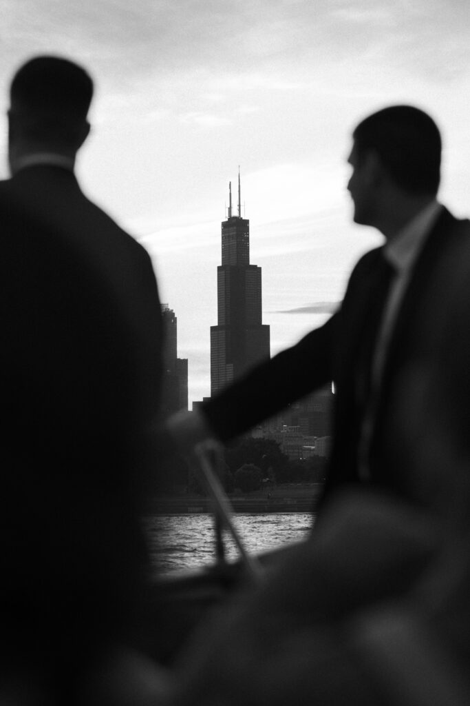 Willis tower shot on Lake Michigan