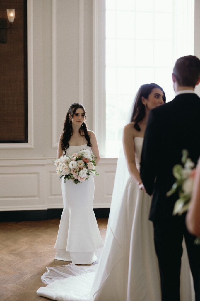 Maid of Honor wore white