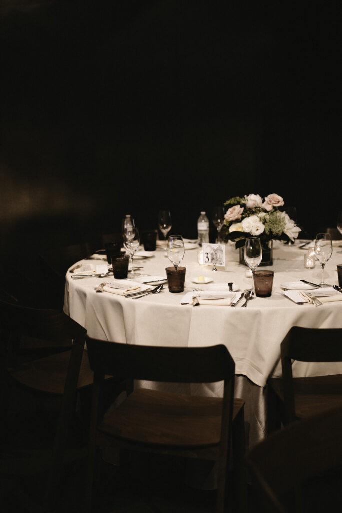 Table detail shot at Sepia private dining